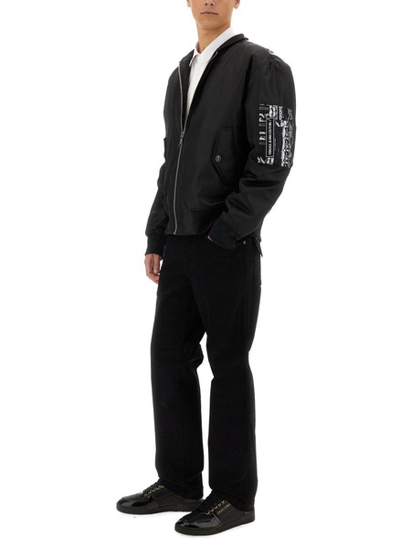 Versace Jeans Couture Bomber Jacket With Logo