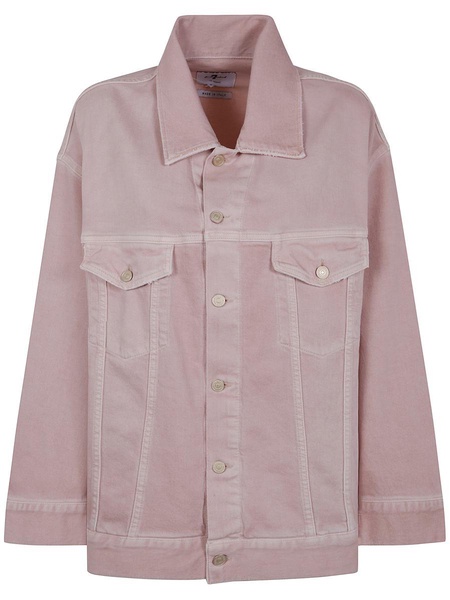 7 For All Mankind Oli Trucker Colored Mankind Petal Jacket Clothing