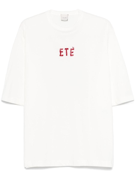 Alysi Embroidered Cotton T-Shirt