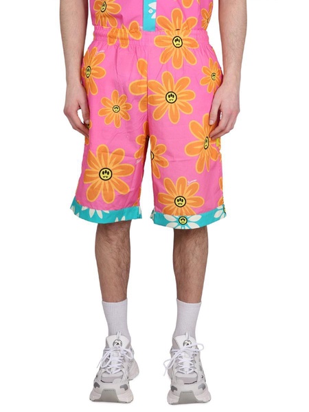 Barrow Sunflower Print Bermuda Shorts Unisex