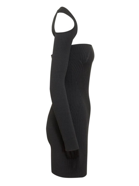 Andreādamo Ribbed-Knit Asymmetrical Mono Shoulder Dress Clothing