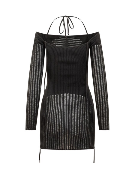 Andreādamo Mini Ribbed Dress