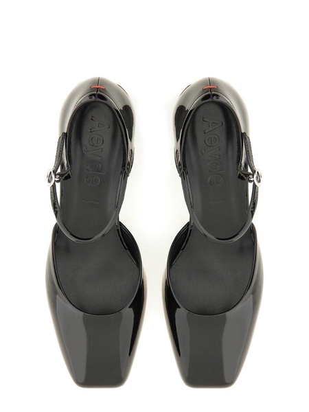 GLOSSY LEATHER "MAGDA" PUMP