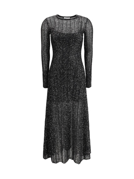 Alaïa Women Sequin-Embellished Long Knit Dress