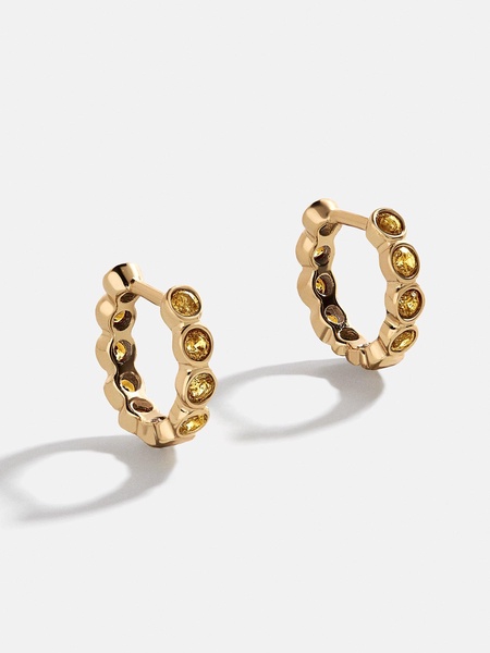 Jessica 18K Gold Birthstone Earrings