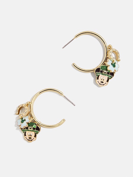 Disney Mickey Mouse Lucky Charms Hoop Earrings