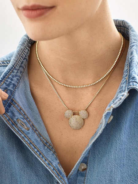 Disney Mickey Mouse Pavé Bubble Necklace