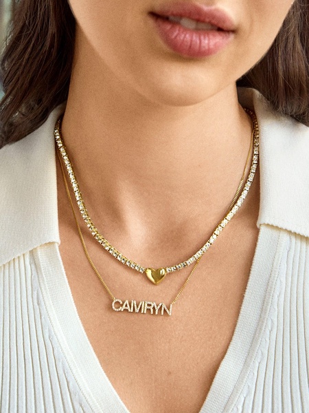 Heart Tennis Necklace