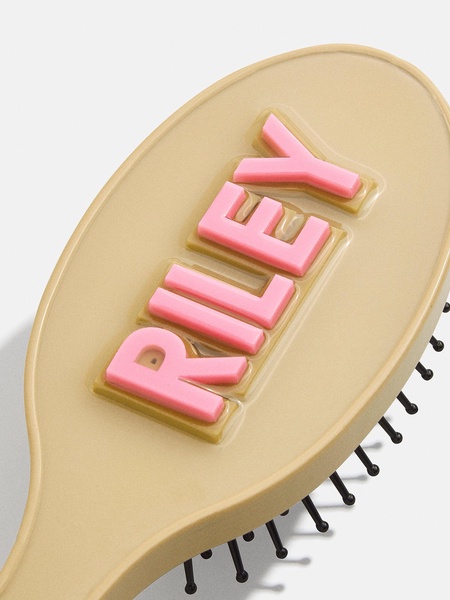 Block Font Mini Custom Hair Brush