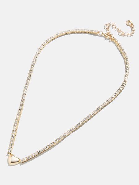 Heart Tennis Necklace