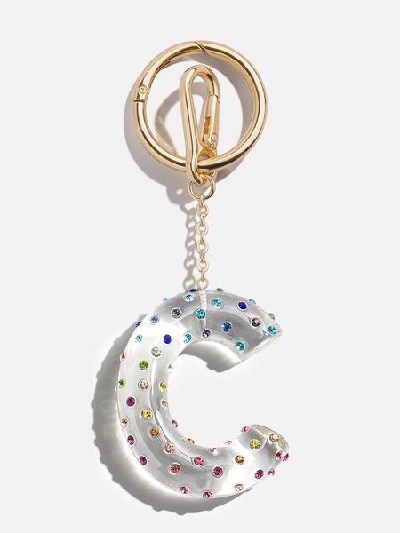 Confetti Initial Bag Charm