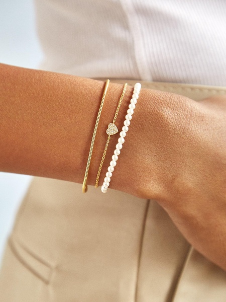 18K Gold Heart Bracelet