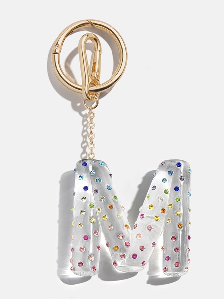 Confetti Initial Bag Charm