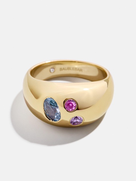 18K Gold Custom Birthstone Ring