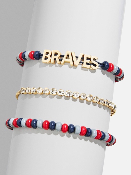 WEAR By Erin Andrews x BaubleBar Atlanta Braves Bracelet Set