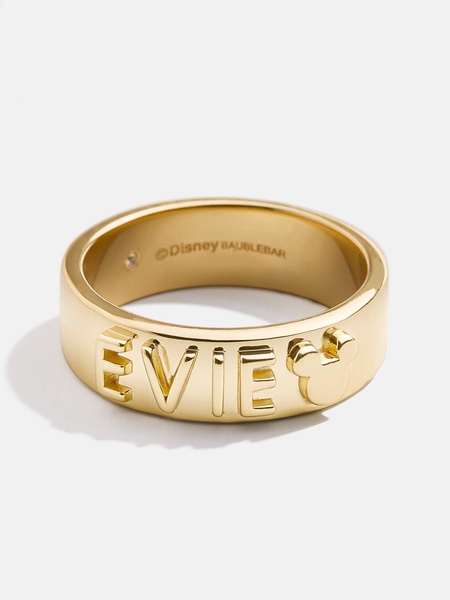 Disney 18K Gold Custom Block Ring