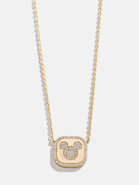 Disney Mickey Mouse 18K Gold Plated Sterling Silver Pendant Necklace