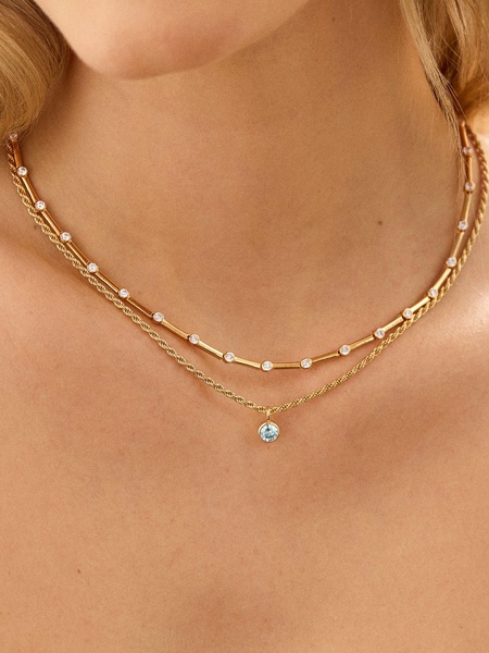 18K Gold Florence Birthstone Necklace