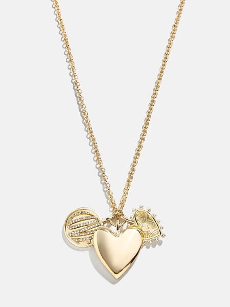Heart Cluster Charm Necklace