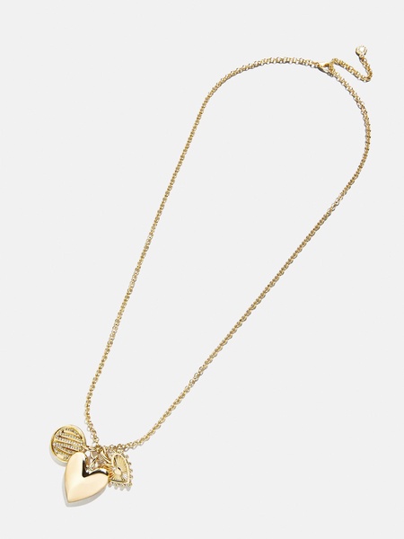 Heart Cluster Charm Necklace