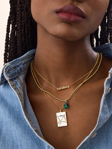 Reversible 18K Gold Zodiac Pendant Necklace
