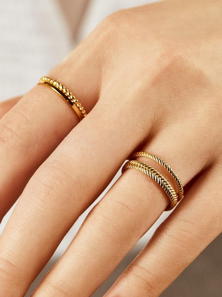 Mamie 18K Gold Ring Set