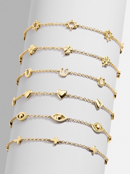 18K Gold Cross Bracelet