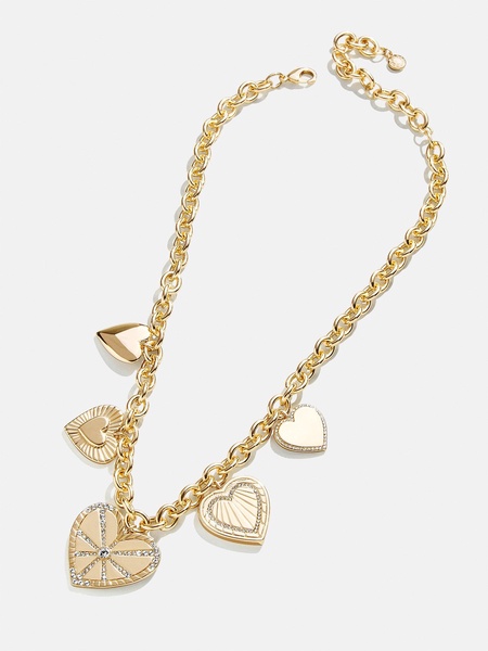 Heart Burst Statement Charm Necklace