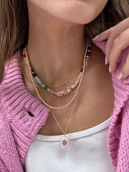 Custom Semi-Precious Bubble Necklace