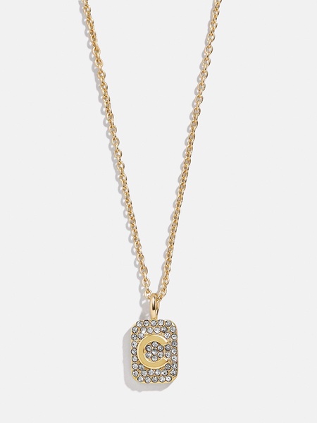 Tina Block Initial Necklace