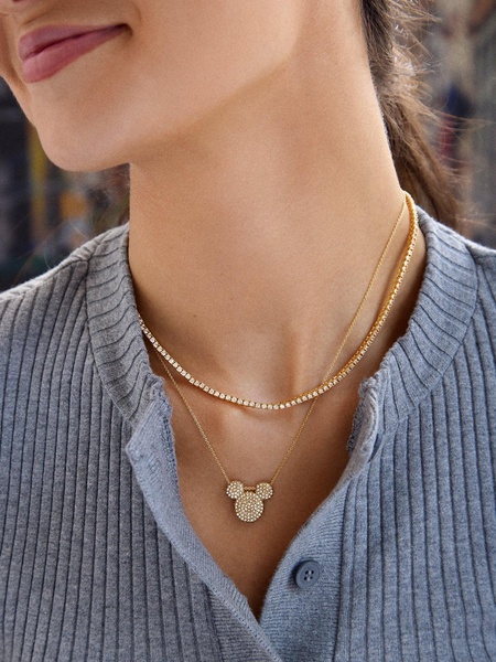 Mickey Mouse Disney Pavé Pendant Necklace
