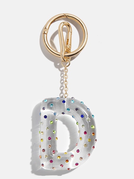 Confetti Initial Bag Charm