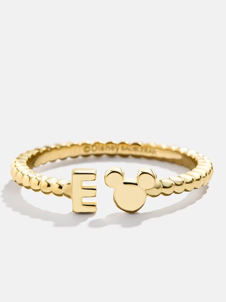 Mickey Mouse Disney Custom 18K Gold Plated Sterling Silver Ring