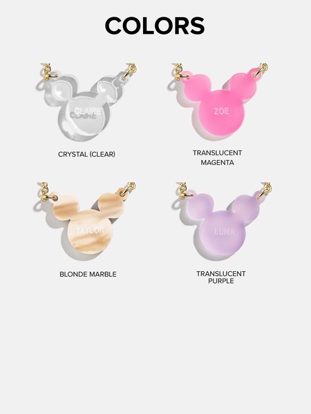 Disney Mickey Mouse Custom Acrylic Necklace