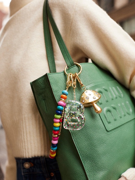 Confetti Initial Bag Charm