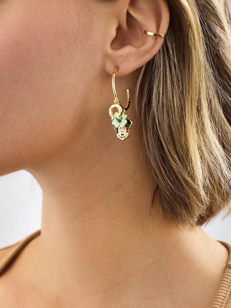 Disney Mickey Mouse Lucky Charms Hoop Earrings