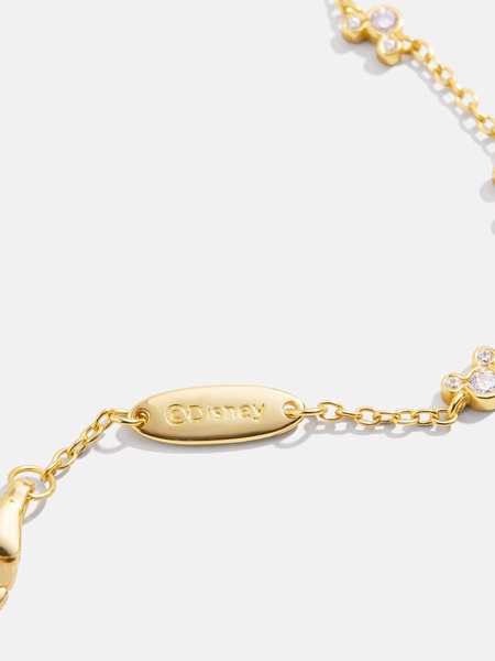 Mickey Mouse Disney 18K Gold Plated Sterling Silver Bracelet