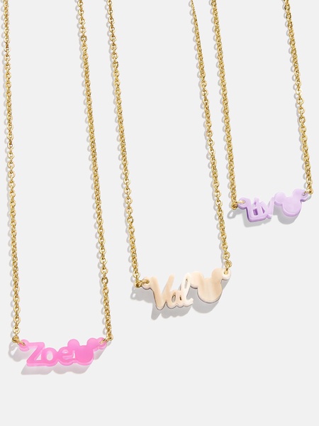 Disney Mickey Mouse Custom Acrylic Nameplate Necklace