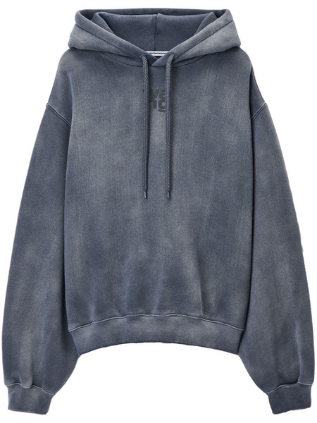 Alexander Wang Essential Terry Hoodie With Puff Paint Logo Clothing