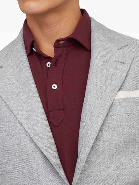 Brunello Cucinelli Men Linen And Cotton Suit-Type Jacket