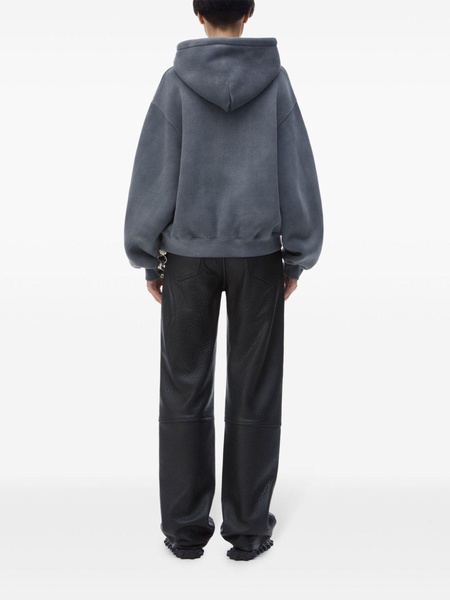 Alexander Wang Essential Terry Hoodie With Puff Paint Logo Clothing
