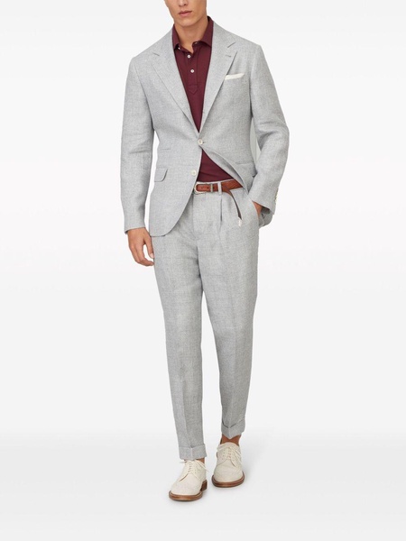 Brunello Cucinelli Men Linen And Cotton Suit-Type Jacket