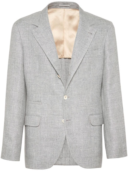 Brunello Cucinelli Men Linen And Cotton Suit-Type Jacket