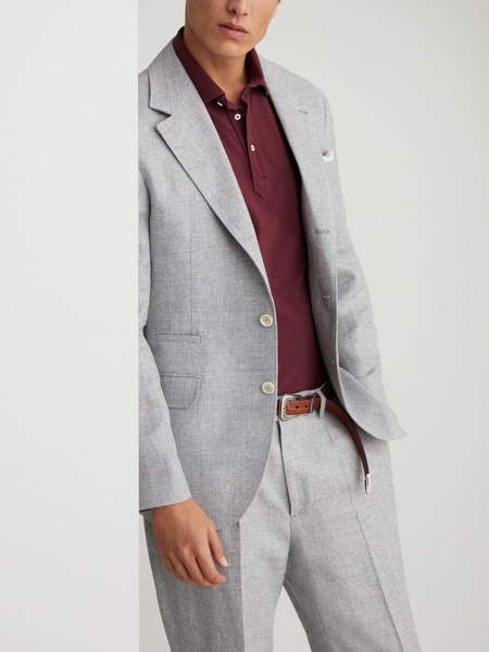 Brunello Cucinelli Men Linen And Cotton Suit-Type Jacket