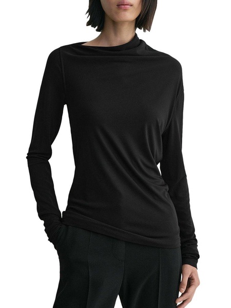 Long Sleeved Asymmetric Neck Top