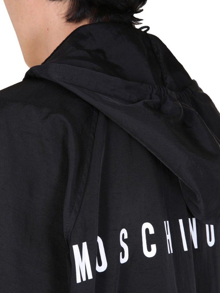 TECHNICAL FABRIC WINDBREAKER WITH LOGO