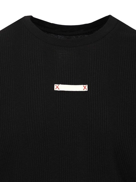 T-shirt With Ribbed Fabric