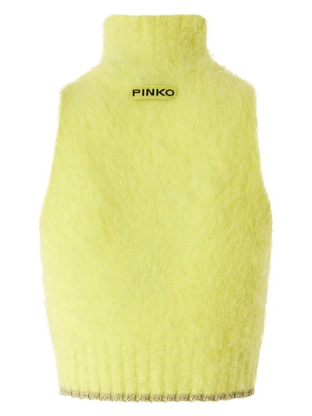 High-neck Sleeveless Knitted Top