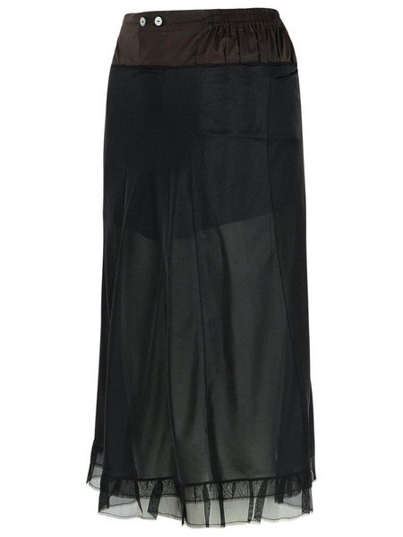 Maison Margiela Black Polyester Skirt Women