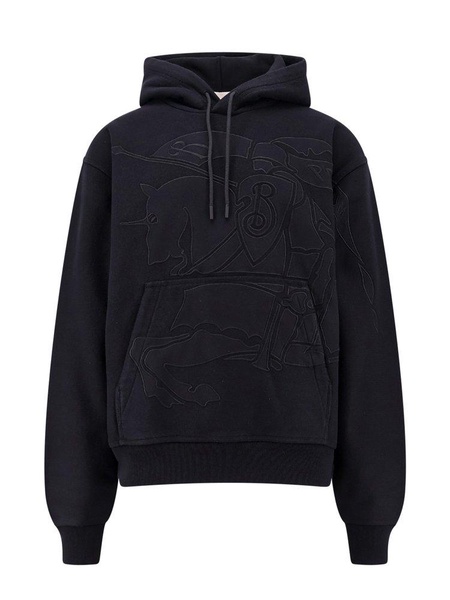 Black cotton blend sweatshirt